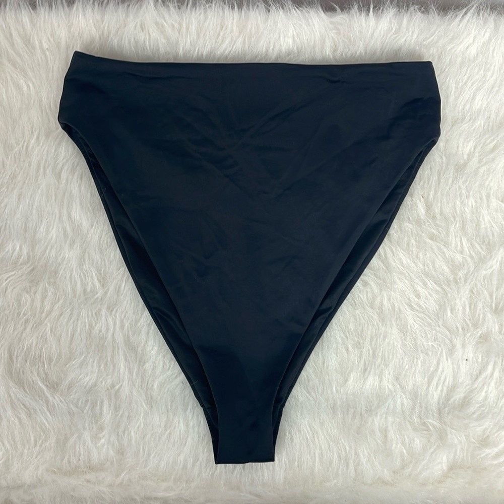 ASOS Black high waisted swim bottom